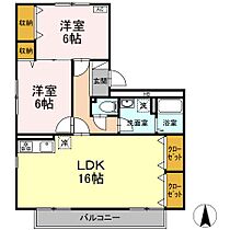 福岡県久留米市小森野2丁目10-8（賃貸アパート2LDK・2階・66.34㎡） その2