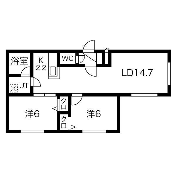 プルミエール山鼻南 ｜北海道札幌市中央区南二十五条西12丁目(賃貸マンション2LDK・1階・59.04㎡)の写真 その2