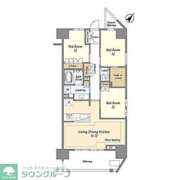 横須賀中央レジデンス 12階3LDKの間取り