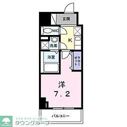 久里浜5丁目マンション 1002 10階1Kの間取り