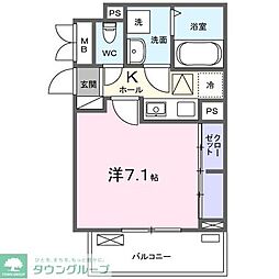 ファルファーラ 1階1Kの間取り