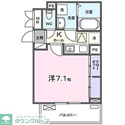 ファルファーラ 3階1Kの間取り