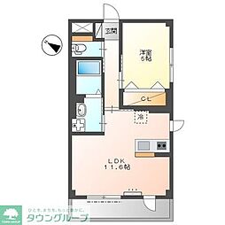 ATB松之内 3階1LDKの間取り