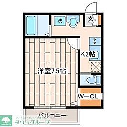 villageIsogo2 1Kの間取図画像
