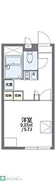 レオパレス長左衛門2 1Kの間取図画像
