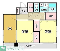 エステート浦賀 2Kの間取図画像