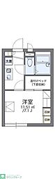 レオパレスラビス山王谷 1Kの間取図画像