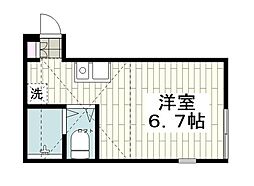 リム・カンパーナ上大岡 ワンルームの間取図画像
