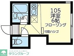 ユナイト富士見ベル・エポック ワンルームの間取図画像