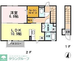 ノア・アン 1LDKの間取図画像
