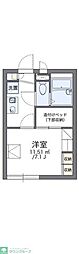 レオパレスラピスC 1Kの間取図画像