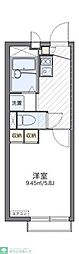 レオパレスハツネ2 1Kの間取図画像