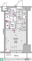 ガーラ・ステーション横濱関内 1Kの間取図画像