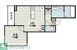 ブランシュ雪ノ下 1LDKの間取図画像