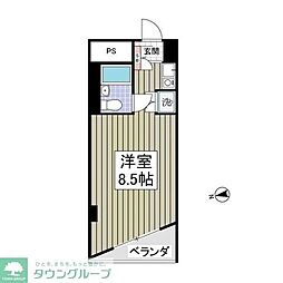 シーサイドコート金沢八景 ワンルームの間取図画像