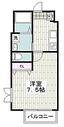 メゾンうわまち 1Kの間取図画像