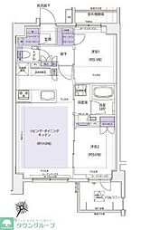 KDXレジデンス横濱紅葉坂 2LDKの間取図画像