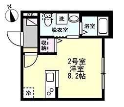 ベイルーム京急久里浜 1Kの間取図画像