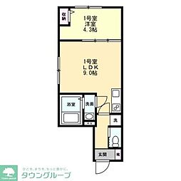 ベイパーク鵠沼海岸 1LDKの間取図画像
