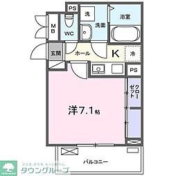 ポレポレ 1Kの間取図画像