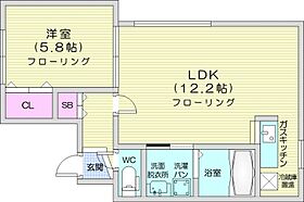 ショパンシャトーノクターンOP27  ｜ 北海道札幌市北区北二十七条西6丁目（賃貸マンション1LDK・2階・36.61㎡） その2