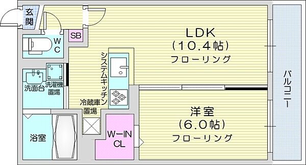 シナモン ｜北海道札幌市東区北二十三条東16丁目(賃貸マンション1LDK・4階・38.85㎡)の写真 その2