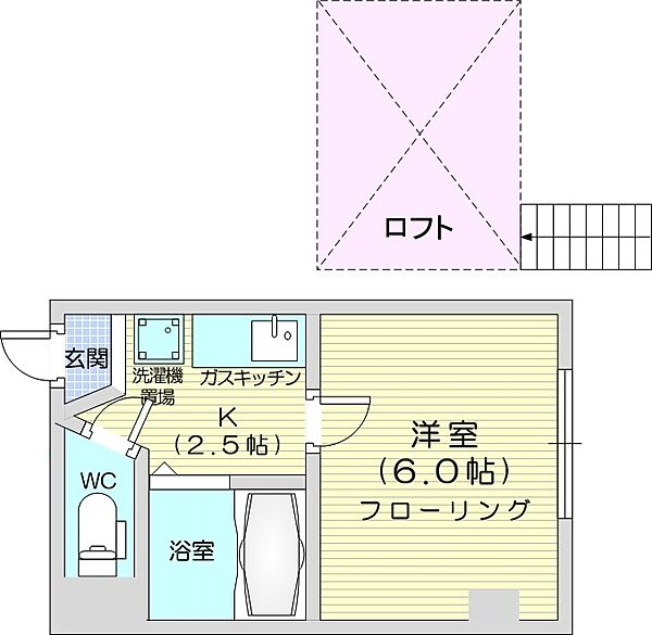 カサブランカ ｜北海道札幌市中央区南七条西13丁目(賃貸マンション1K・3階・17.10㎡)の写真 その2