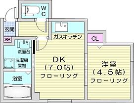 タウンコート南6条  ｜ 北海道札幌市中央区南六条西16丁目2-25（賃貸アパート1DK・1階・26.32㎡） その2