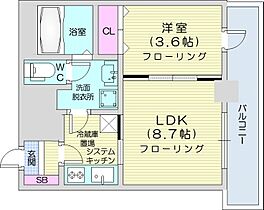 AsterN13  ｜ 北海道札幌市東区北十三条東16丁目（賃貸マンション1LDK・8階・29.80㎡） その2