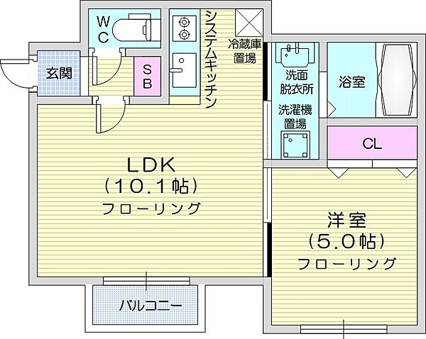 レジデンス大通公園 ｜北海道札幌市中央区南二条西12丁目(賃貸マンション1LDK・5階・34.71㎡)の写真 その2