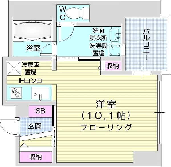 レジディア南一条イースト ｜北海道札幌市中央区南一条東6丁目(賃貸マンション1R・6階・27.97㎡)の写真 その2