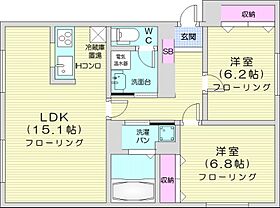 M・CORT  ｜ 北海道札幌市東区伏古二条4丁目（賃貸マンション2LDK・4階・65.07㎡） その2