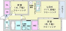 北海道札幌市西区発寒五条7丁目（賃貸マンション2LDK・3階・52.82㎡） その2