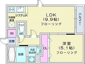 Atlantis　Hassamu  ｜ 北海道札幌市西区発寒六条5丁目（賃貸マンション1LDK・4階・35.64㎡） その2