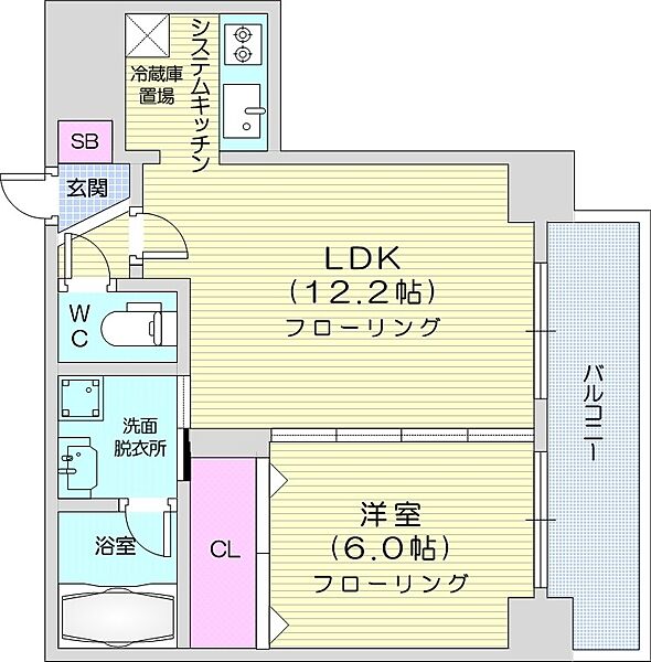 ラプラス裏参道 ｜北海道札幌市中央区南二条西23丁目(賃貸マンション1LDK・2階・42.57㎡)の写真 その2