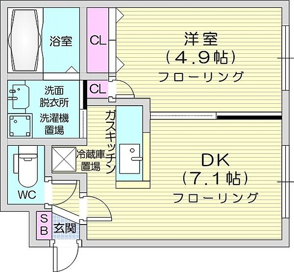 クーデクール北円山 ｜北海道札幌市中央区北六条西25丁目(賃貸マンション1LDK・4階・33.56㎡)の写真 その2