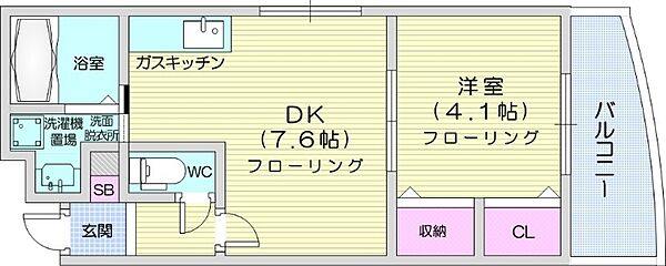 フォレスト裏参道 ｜北海道札幌市中央区南四条西21丁目(賃貸マンション1DK・3階・28.68㎡)の写真 その2