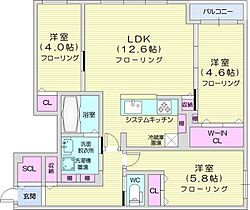 北海道札幌市北区北二十四条西2丁目（賃貸マンション3LDK・3階・67.81㎡） その2