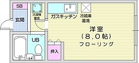 北海道札幌市北区北二十七条西5丁目（賃貸アパート1R・3階・20.00㎡） その2