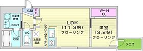 GRANCOCOOE  ｜ 北海道札幌市北区北十六条西3丁目（賃貸マンション1LDK・1階・36.87㎡） その2