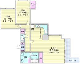 ユニーブル大通アルファスクエア  ｜ 北海道札幌市中央区南二条東3丁目7-1（賃貸マンション2LDK・9階・83.51㎡） その2