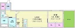 F/LEAD　S23 1階1LDKの間取り