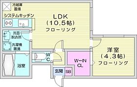 STRAHL  ｜ 北海道札幌市豊平区月寒西一条7丁目（賃貸マンション1LDK・4階・33.57㎡） その2