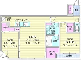 アルファスクエアS17  ｜ 北海道札幌市中央区南十七条西17丁目（賃貸マンション2LDK・4階・59.85㎡） その2