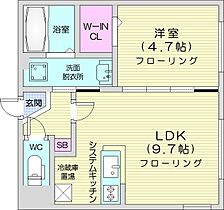 FUTABASQUAREN21  ｜ 北海道札幌市東区北二十一条東1丁目（賃貸マンション1LDK・1階・33.39㎡） その2