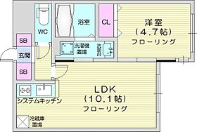 FUTABASQUAREN21  ｜ 北海道札幌市東区北二十一条東1丁目（賃貸マンション1LDK・1階・33.82㎡） その2