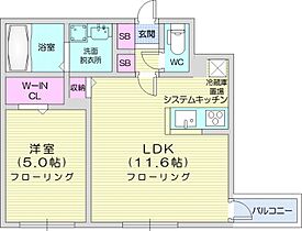 北海道札幌市北区麻生町6丁目14-57（賃貸マンション1LDK・1階・38.50㎡） その2