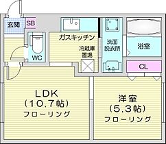 KOKOMO北13条  ｜ 北海道札幌市東区北十三条東13丁目（賃貸マンション1LDK・1階・35.05㎡） その2