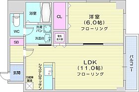 Genova  ｜ 北海道札幌市北区北二十三条西8丁目（賃貸マンション1LDK・2階・41.04㎡） その2