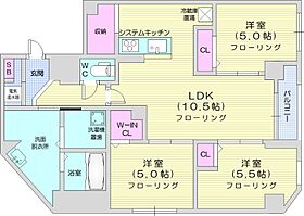 北海道札幌市北区北三十一条西2丁目（賃貸マンション3LDK・3階・72.10㎡） その2